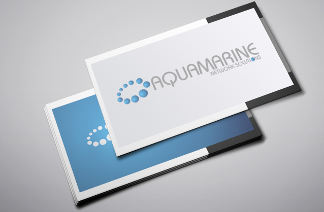 Aquamarine logo, Domain logo, Hosting logo