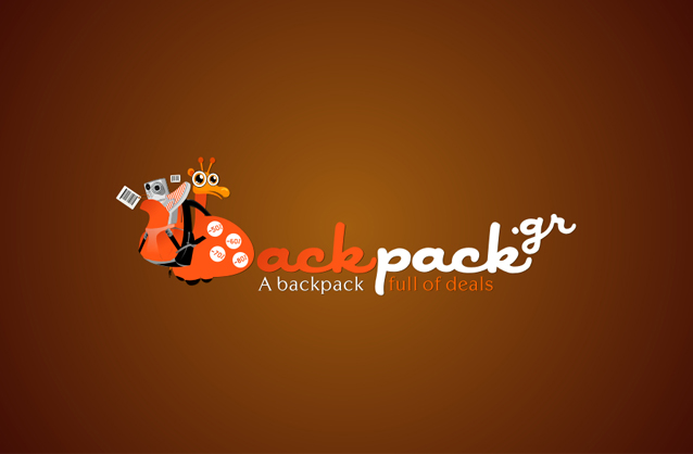 Backpack logo, online business logo design