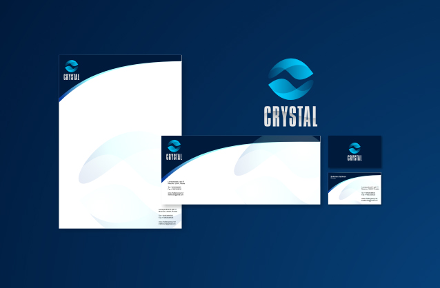 Crystal logo design, Communication logo