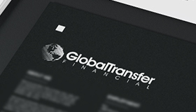 Money transfer service logo, Earth logo design