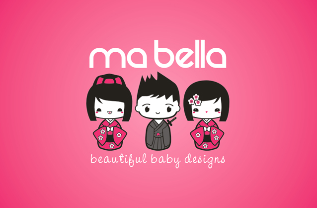 japanese doll logo design, doll logo, baby wear logo