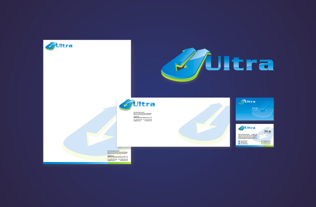 ultra logo, 3D text logo design