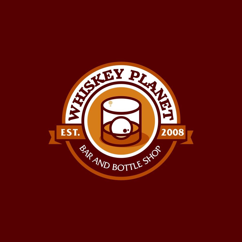 Whiskey bar logo design, Whiskey logo.