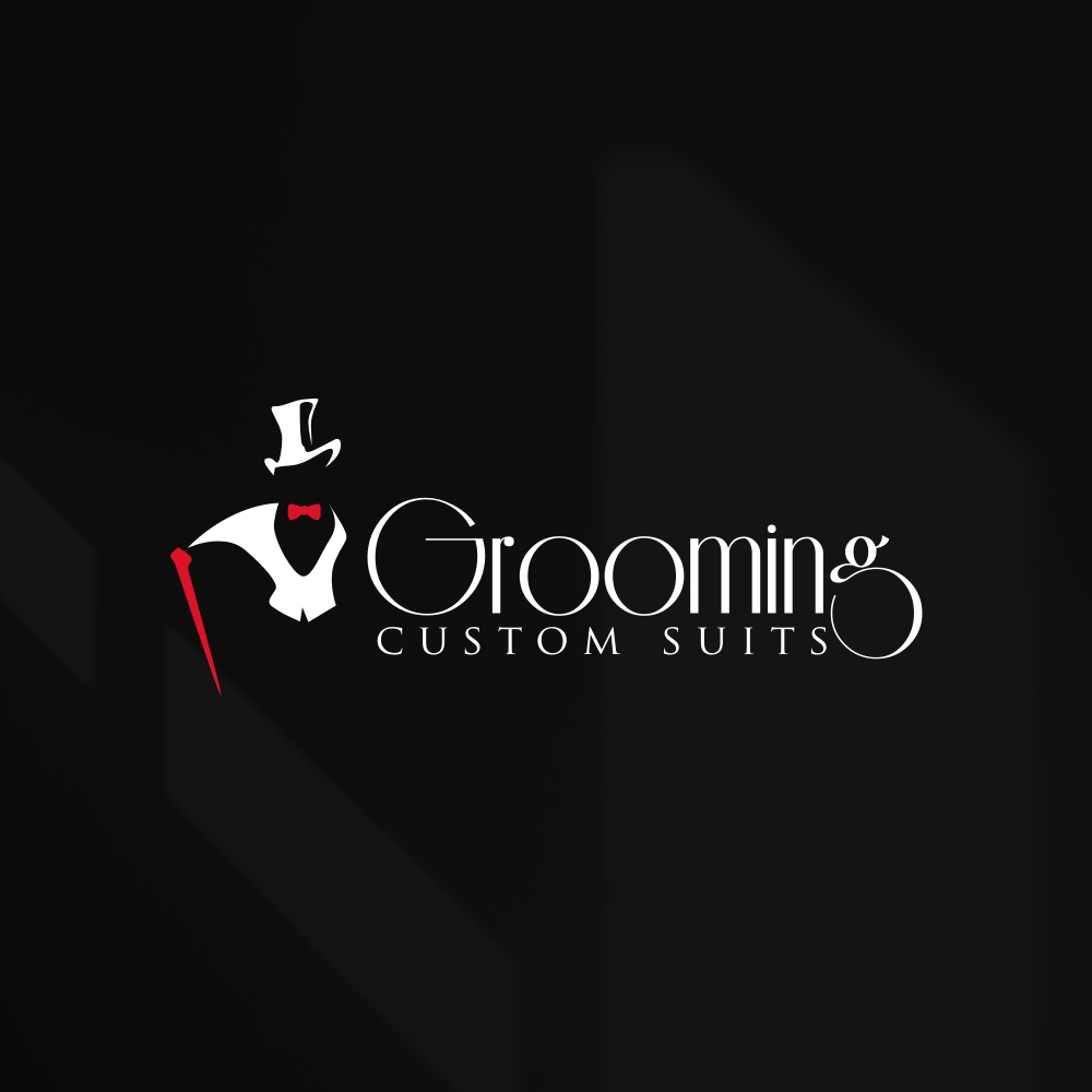 Custom suite logo design, Gentleman logo.
