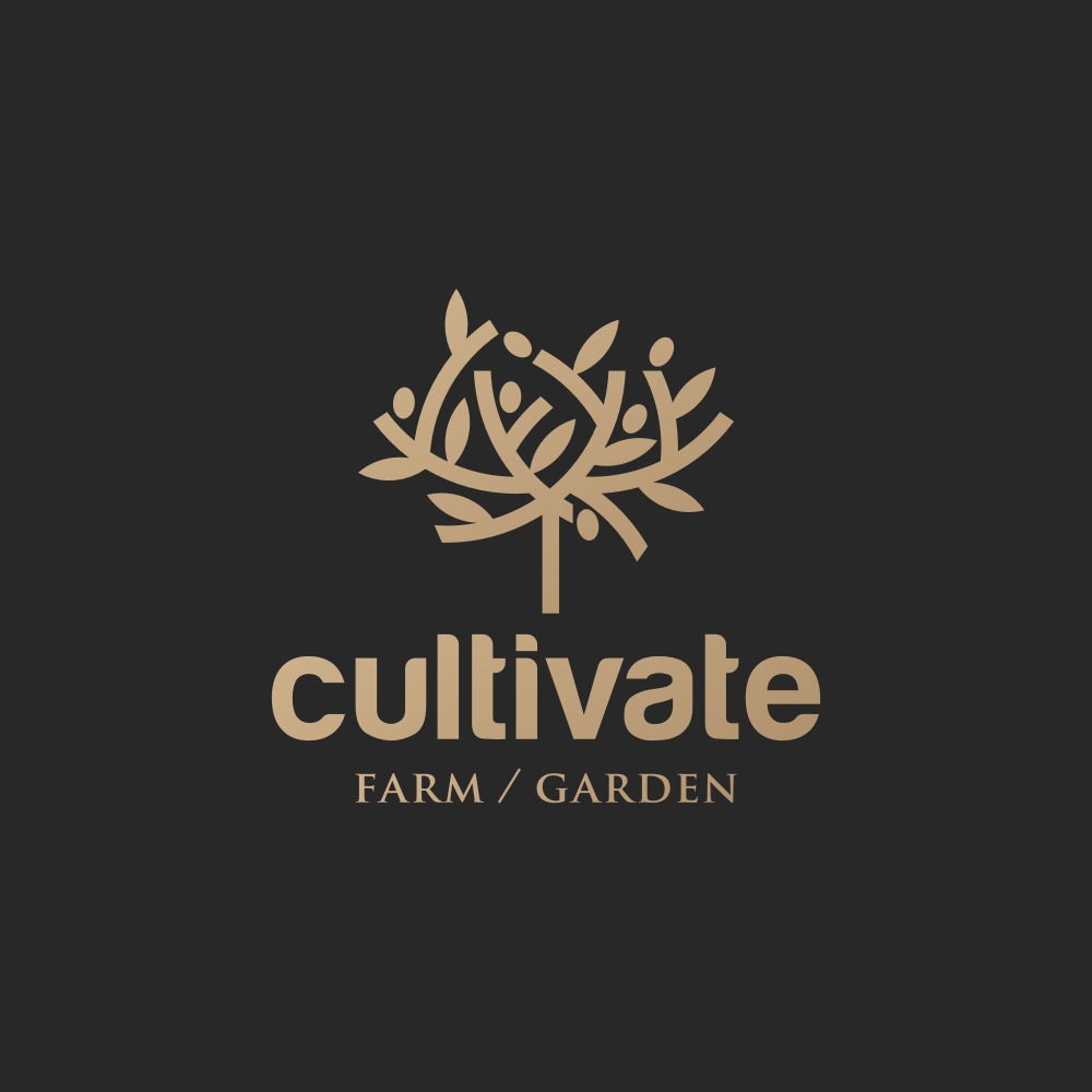 Farm and garden logo design, Tree logo design.