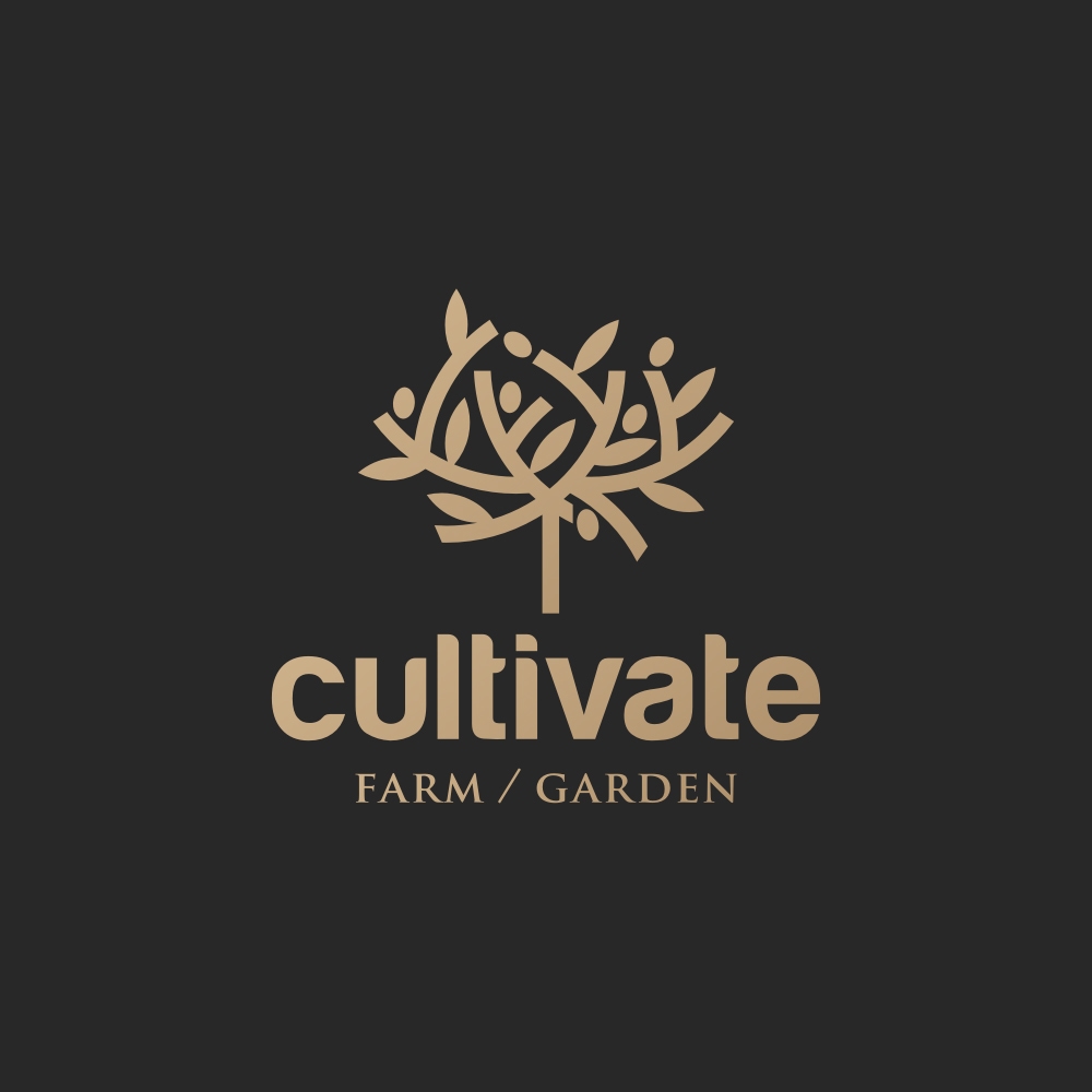 Farm & garden logo design, Tree logo design.