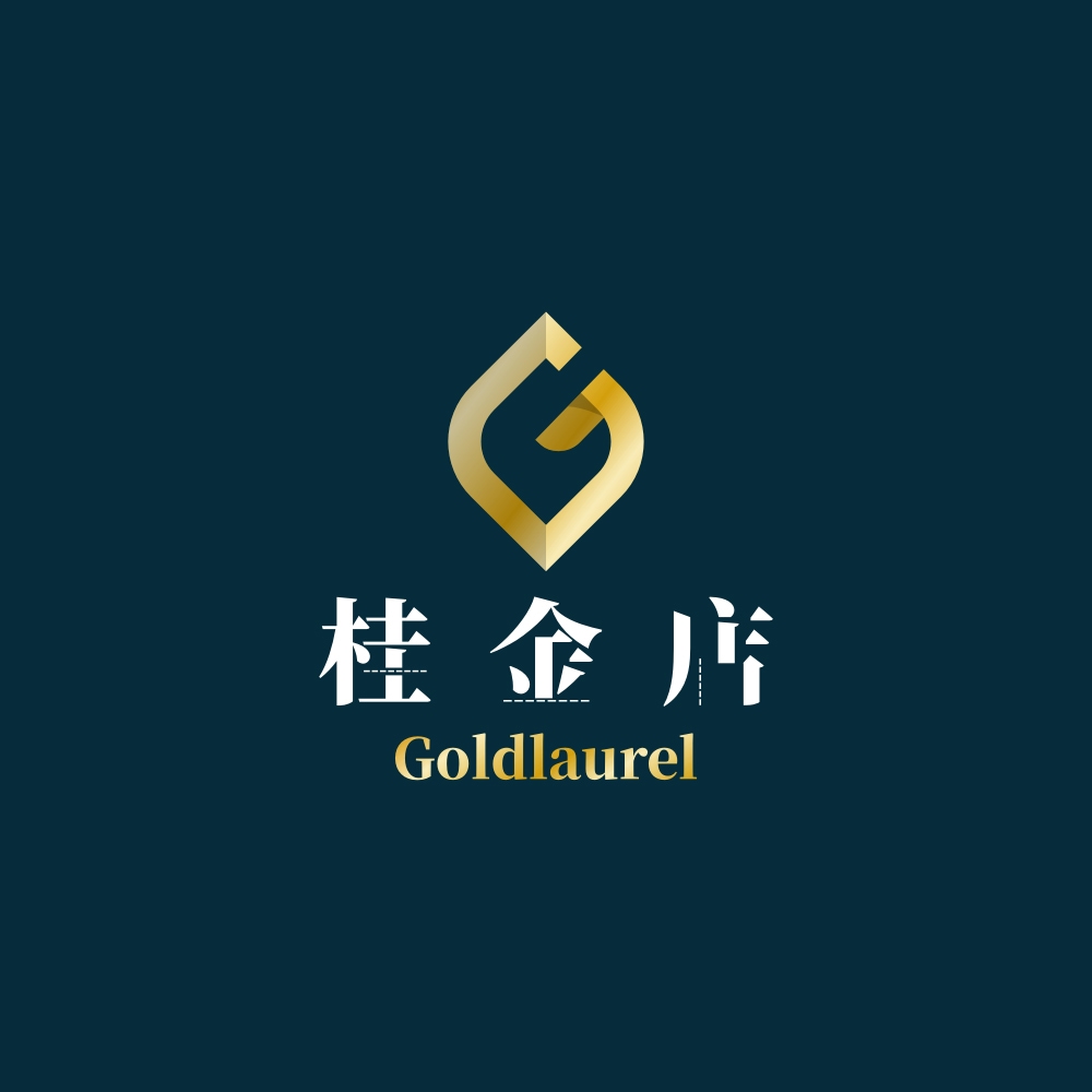 黃金飾品LOGO設計，金店LOGO設計，月桂LOGO設計