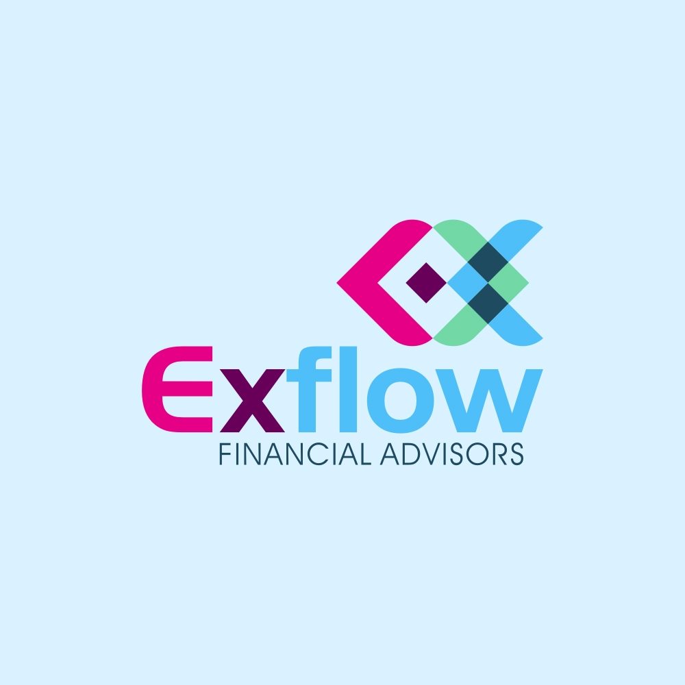 Financial advisor logo design, EX initial logo design.