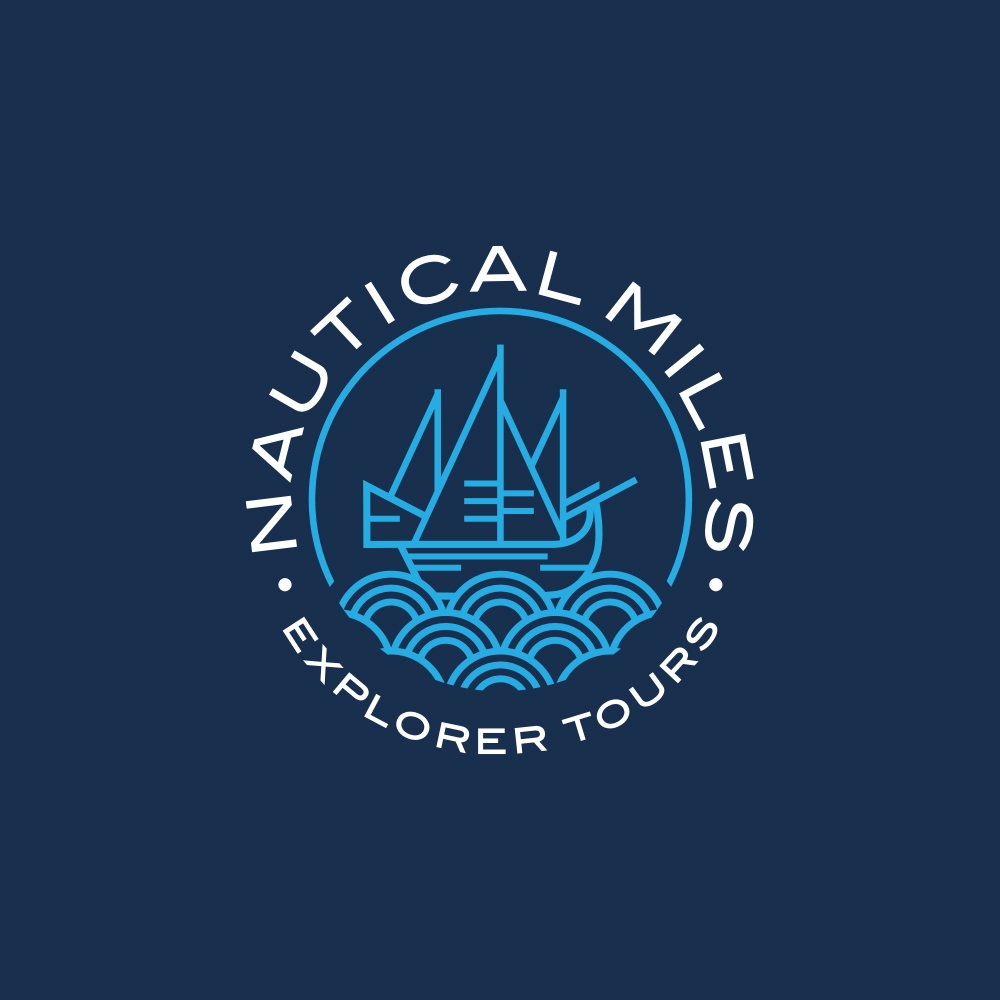 Caribbean Cruise Tour logo design, Ship and nautical logo design.