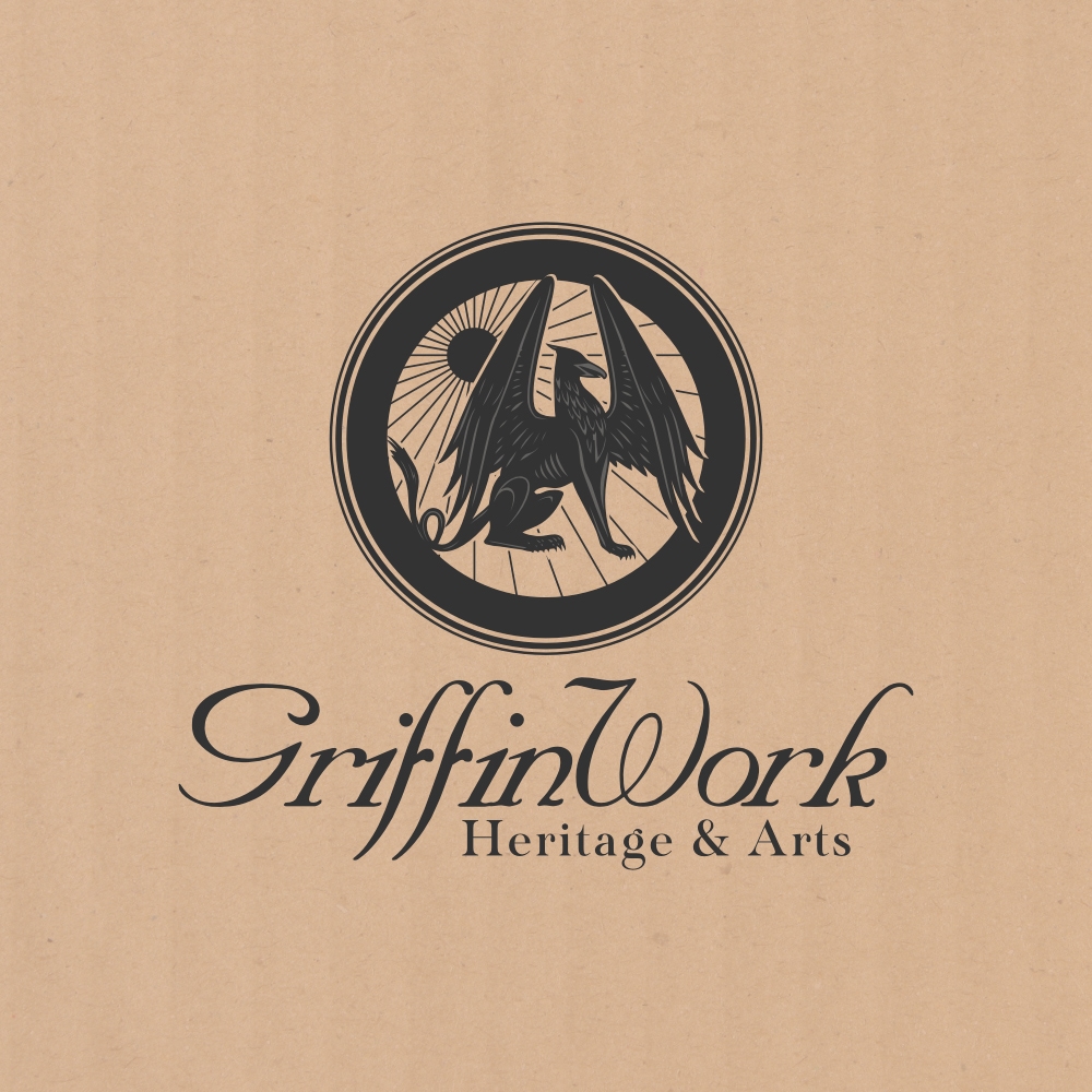 Griffin logo design, Classic art logo.